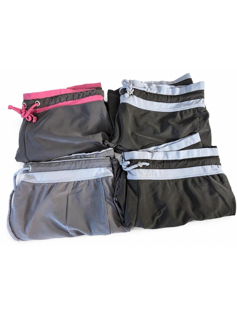 Lot 4 Womens Swim Board Shorts Large Free Country Lined Beach Surf Quick Dry